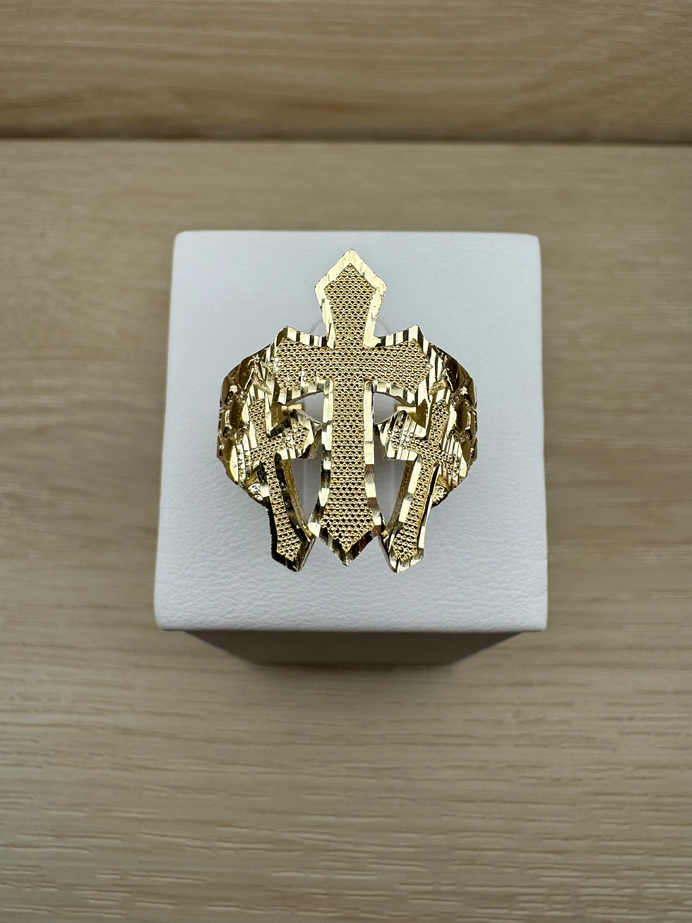 Thumbnail: 14K Gold Large Crosses Ring