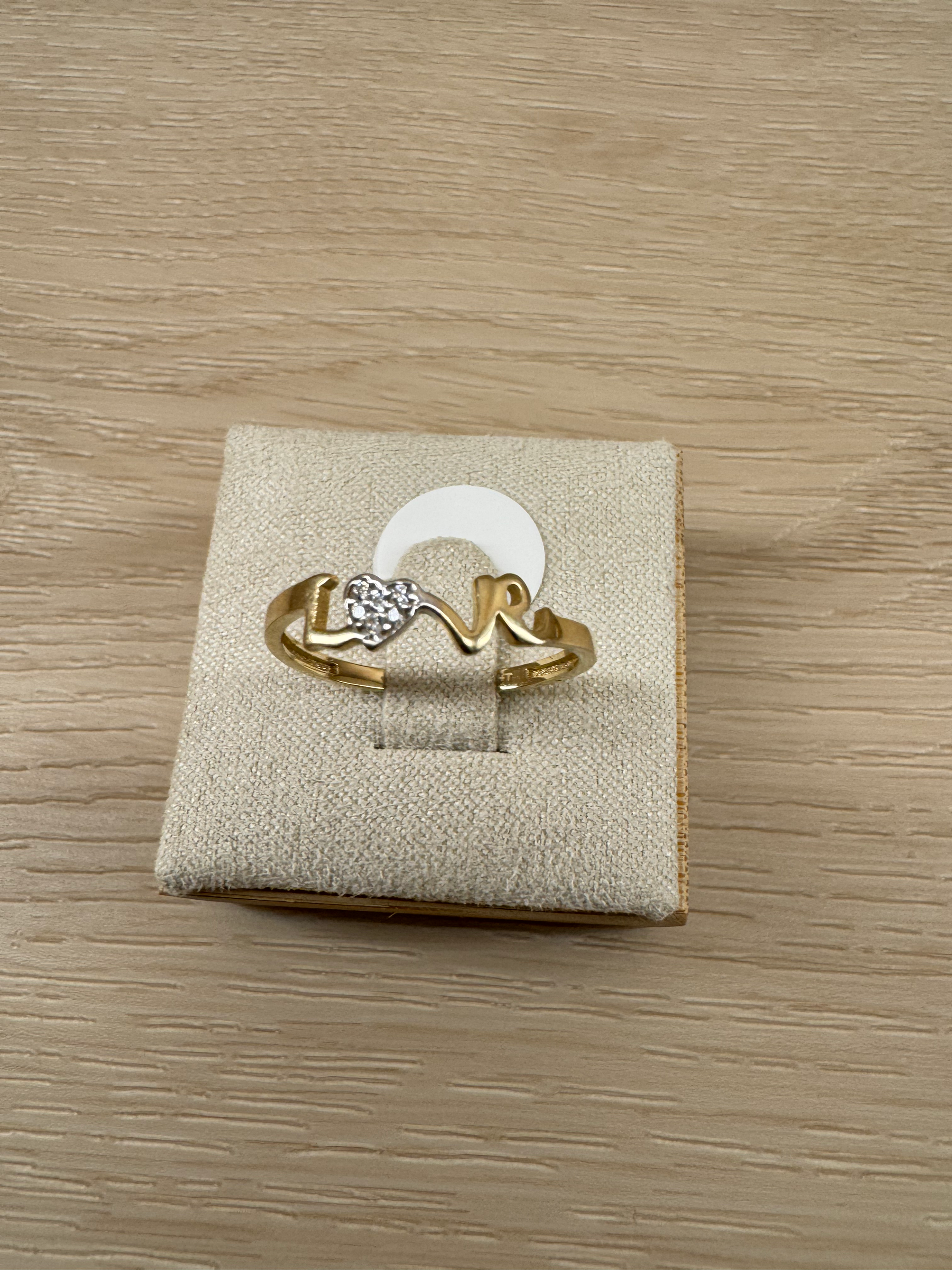 14K Gold Love Ring