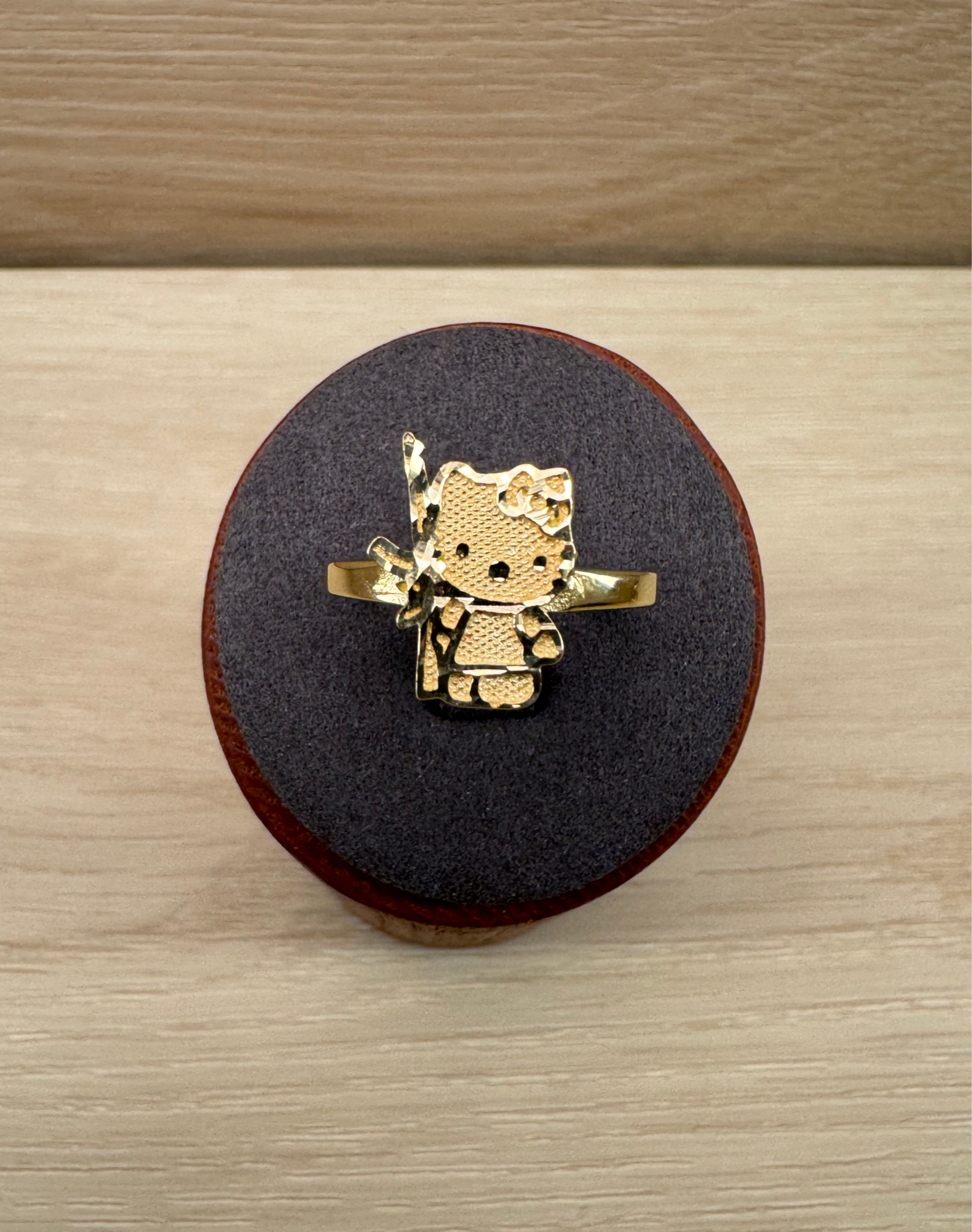 14K Gold Small Kitty AK47 Ring