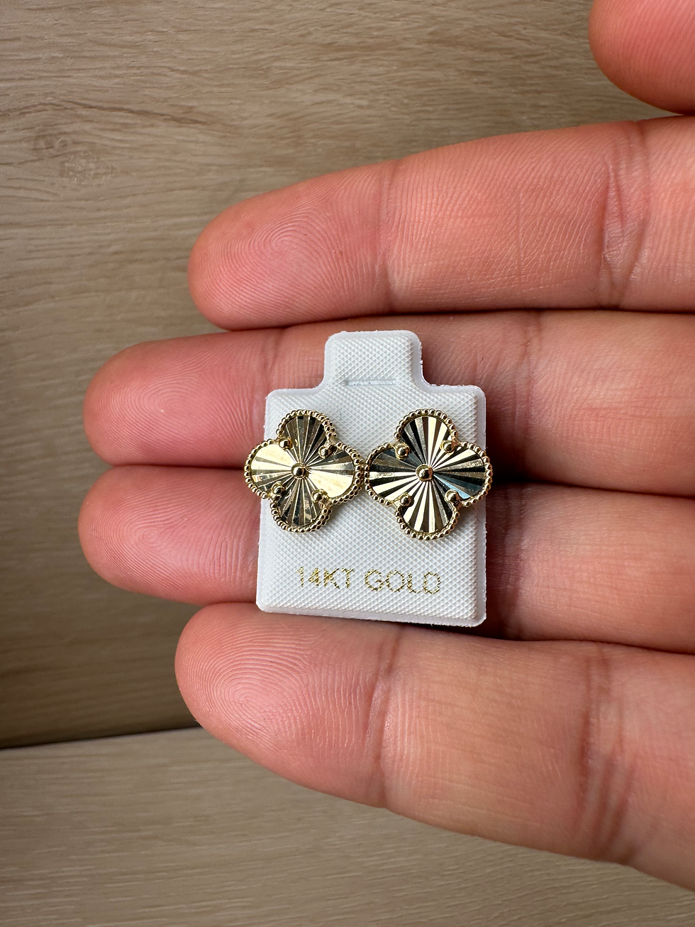 Thumbnail: 14K Gold Flower Earrings (Discounted Price at Checkout)