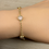 Thumbnail: 14K Gold 7.25 Inch Pink Hearts Bracelet