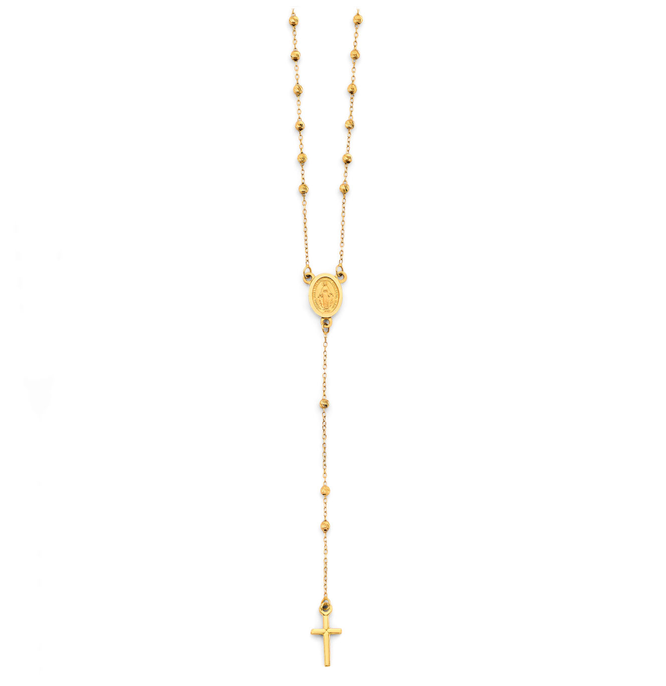 14K Gold 2mm 20 Inch Small Rosary