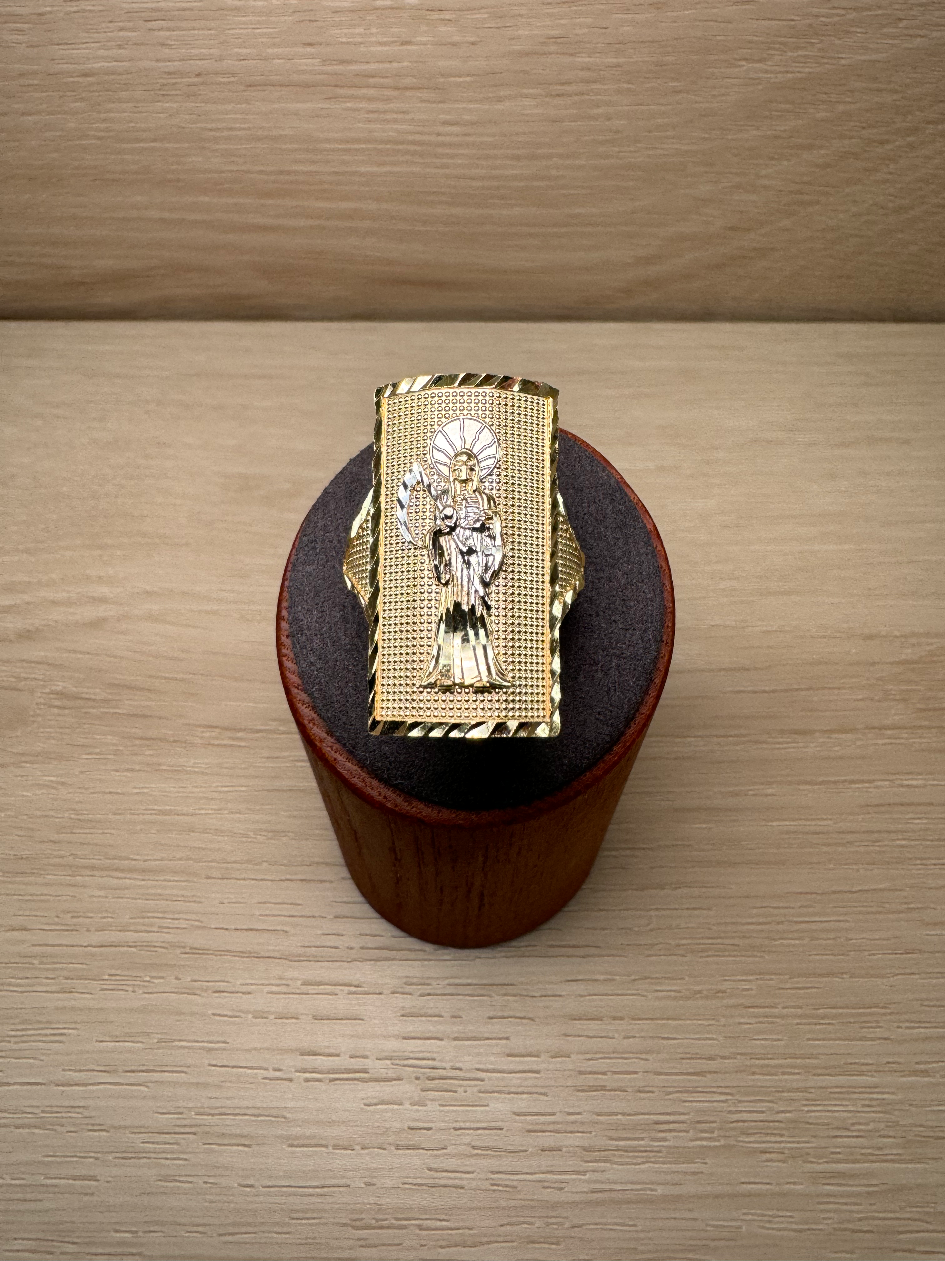14K Gold Santa Muerte Ring