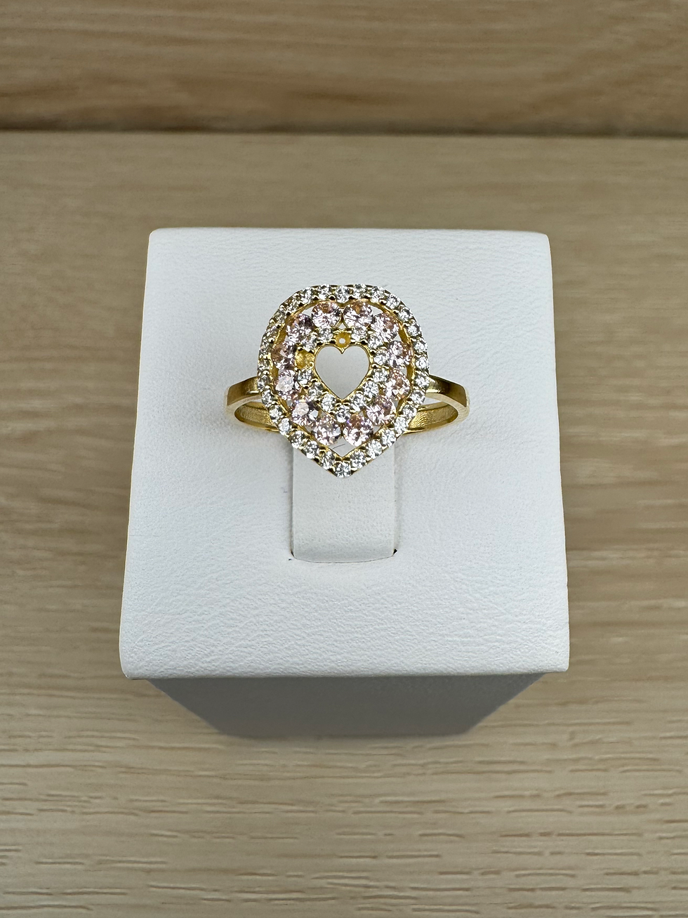 Thumbnail: 14K Gold Stone Heart Ring