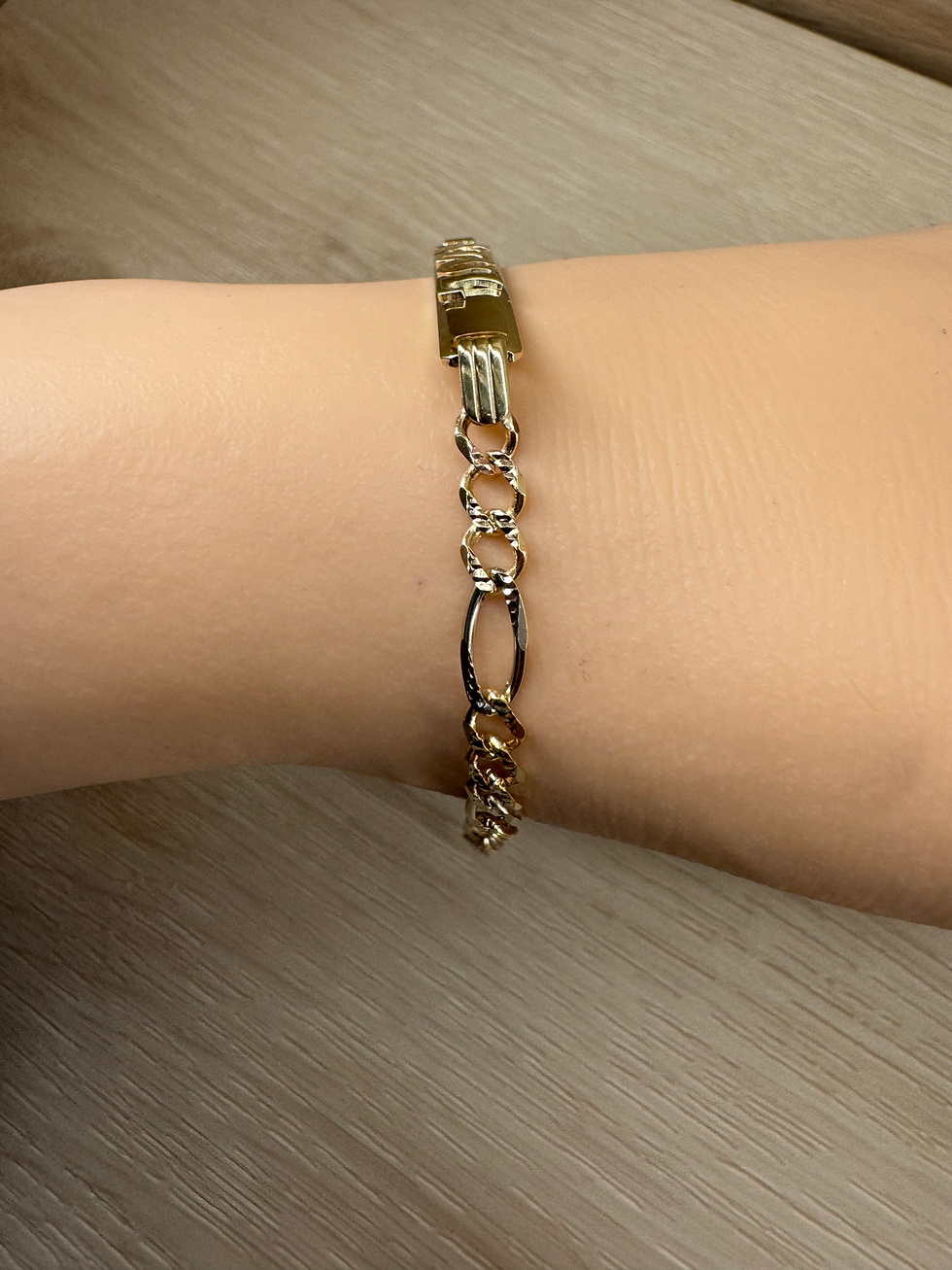 Thumbnail: 14K Gold 7.5 Inch Custom Bracelet