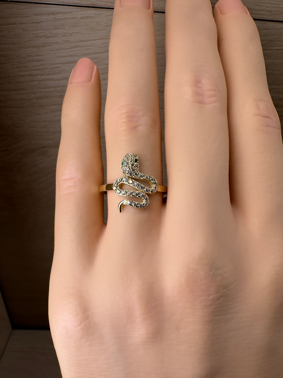 Thumbnail: 14K Gold Snake Ring