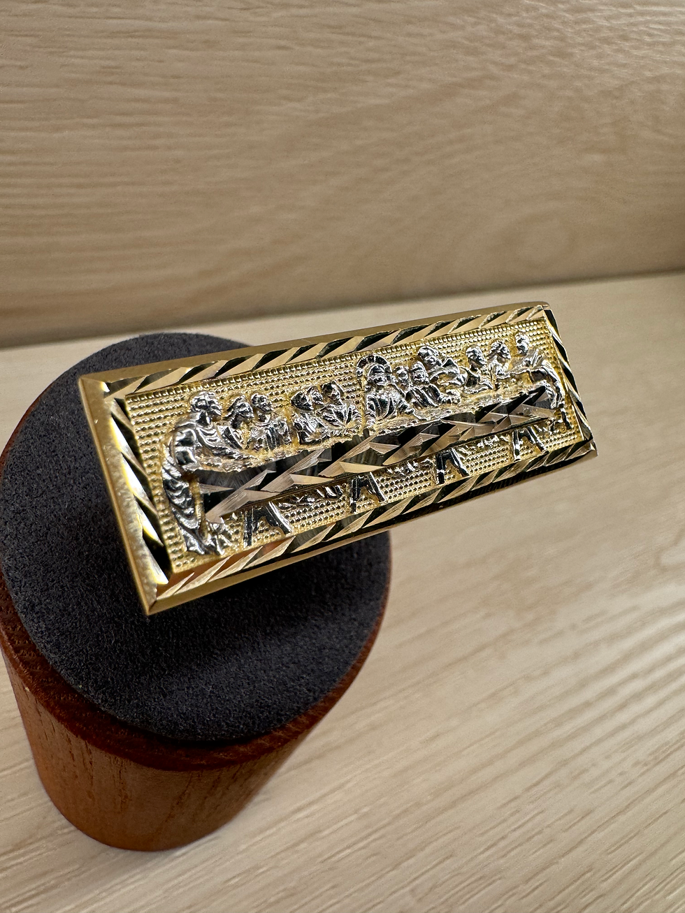 Thumbnail: 14k Double Finger Last Supper Ring
