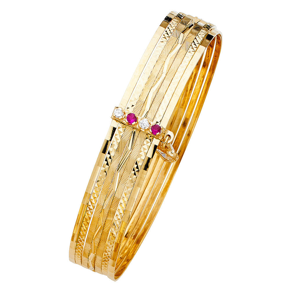 14k Patterns Semanario Bangle