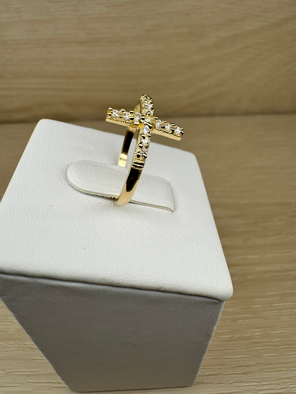 Thumbnail: 14K Gold Cross Ring