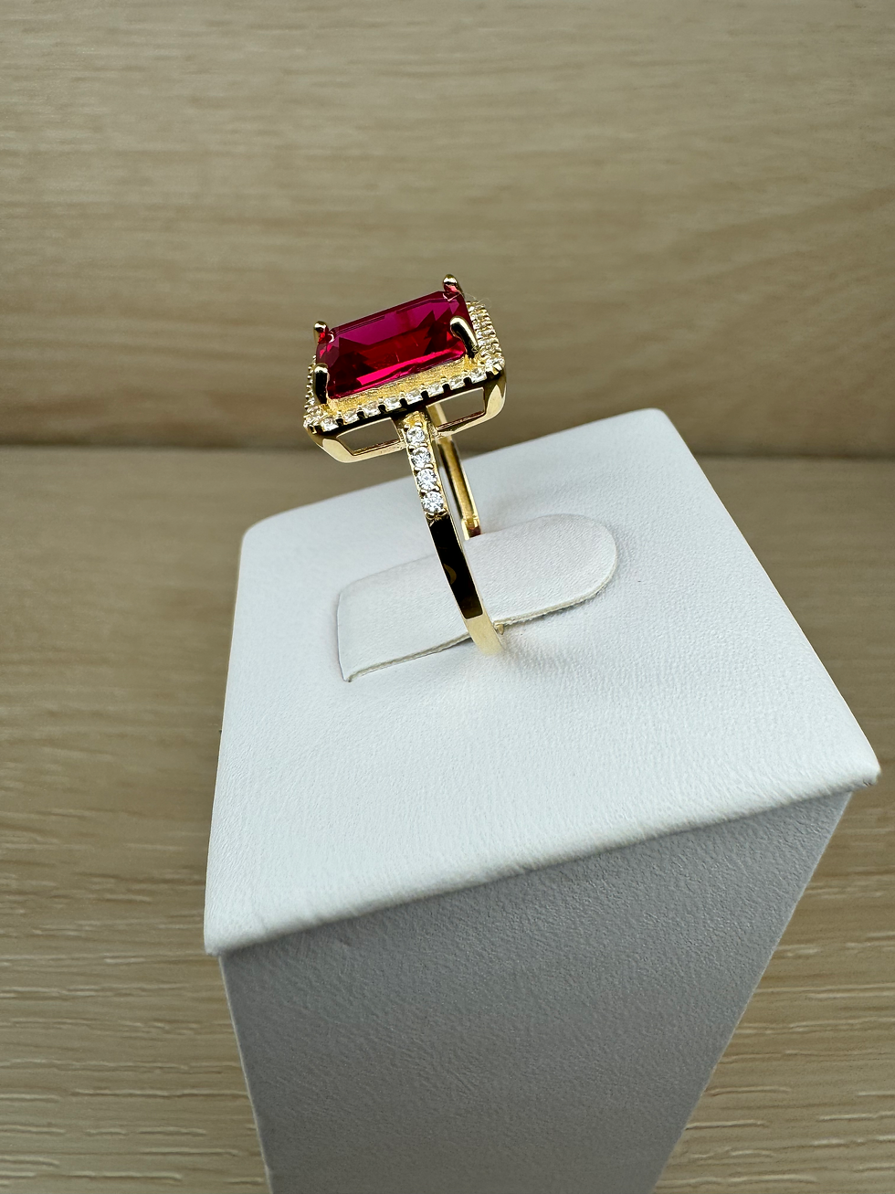 Thumbnail: 14K Gold Red Ring