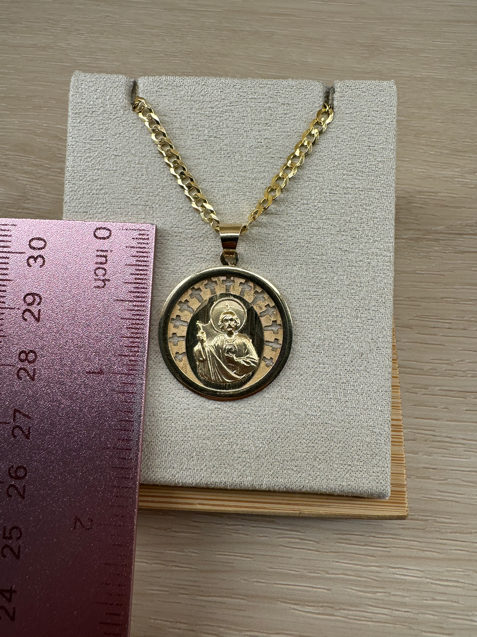 Thumbnail: 14k Circle San Judas Pendant