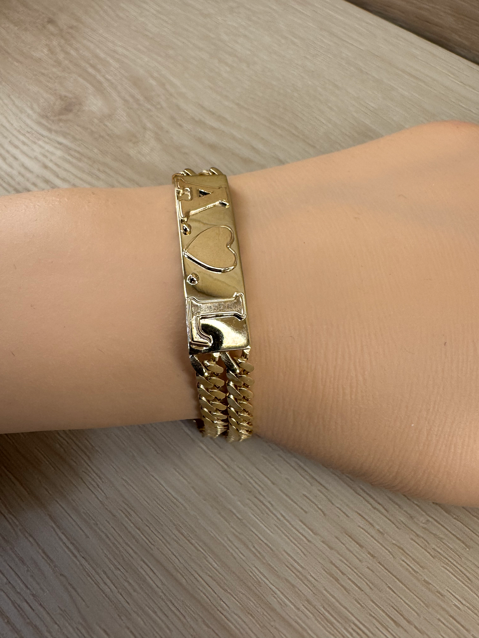 Thumbnail: 14K Gold Custom 10mm 7.75 Inch Bracelet