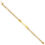 Thumbnail: 14k Single Nugget Curb Link ID Bracelet