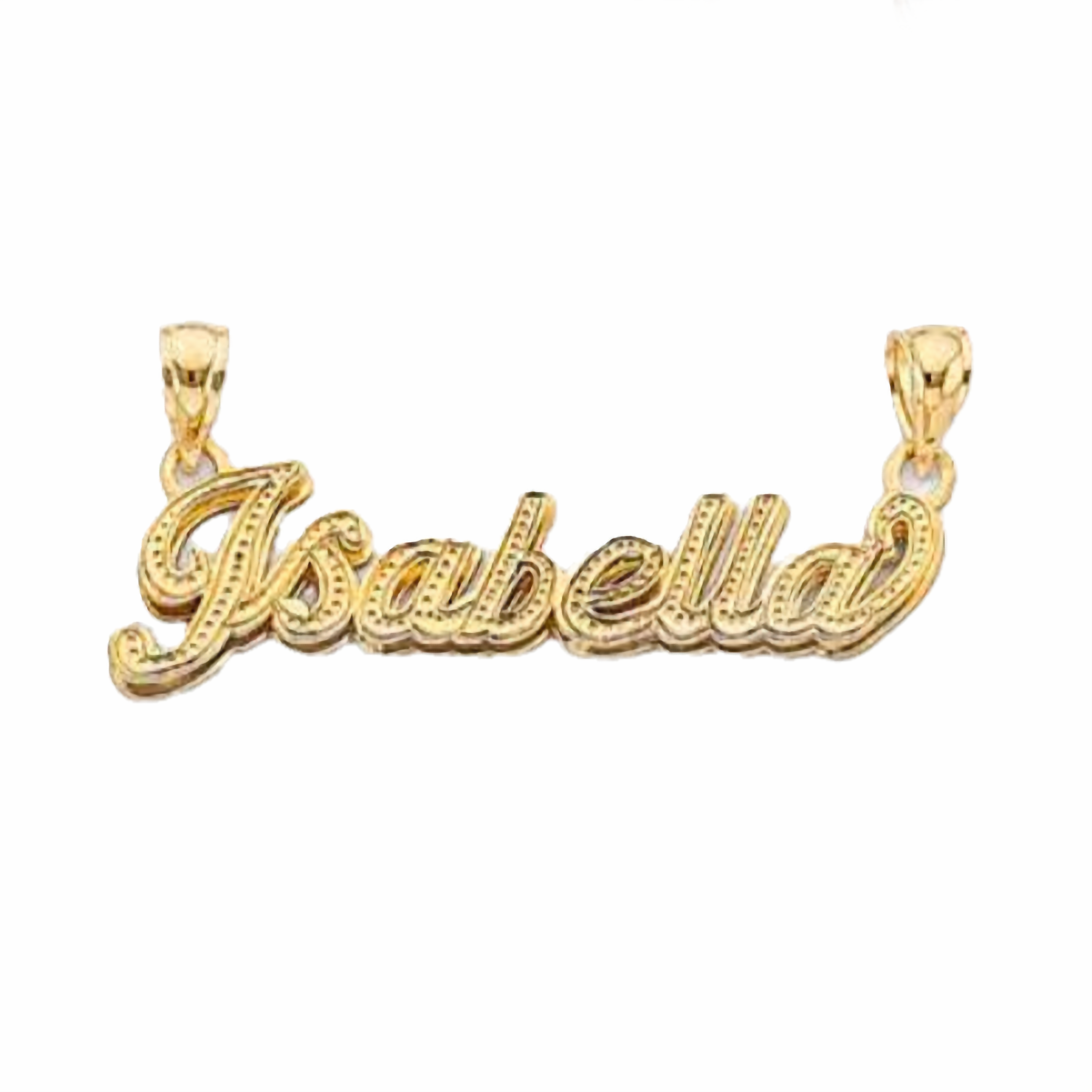 14k Dotted Script Lettering Pendant