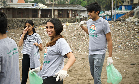 Beach cleanup organised by rePurpose Global