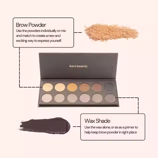 Miniatura: Paleta para cejas Every Shade of gel & Powder Eyebrow Palette - KARA - CJ076