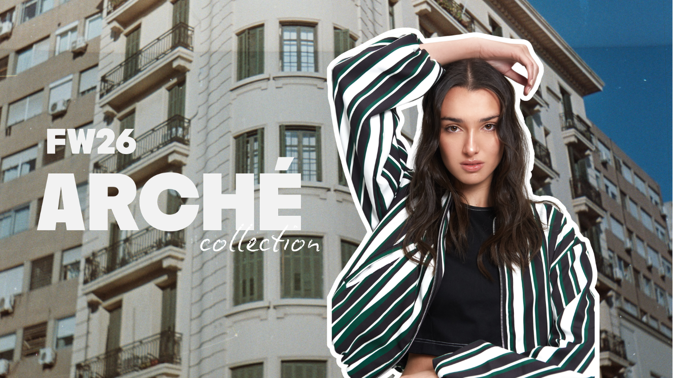 Vailara winter collection banner featuring timeless women’s jackets, trousers, and shirts from a Uruguayan designer fashion brand.