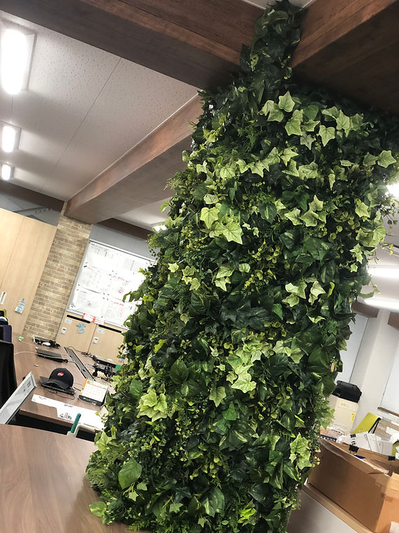施工事例 柱フェイクグリーン