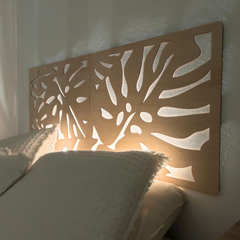 Miniatura: Cabecero de cama Monstera en madera