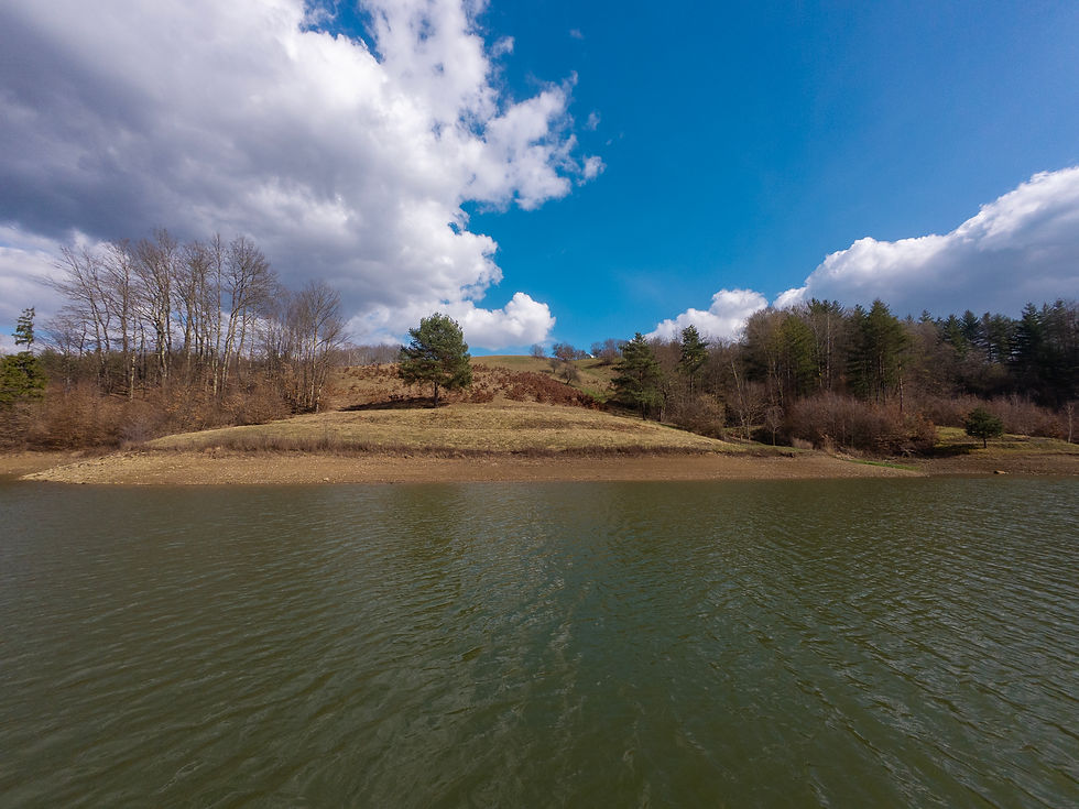 Landscape shot of lake Mola, Slovenia