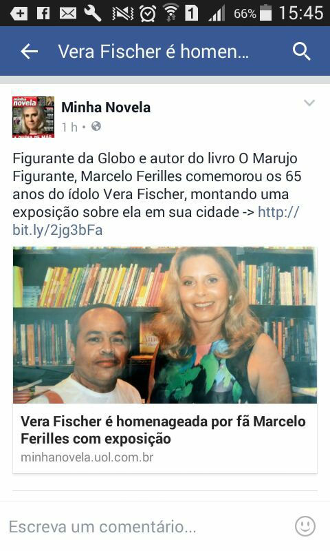 Publicação da Revista Minha Novela sobre a Exposição