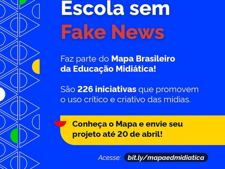 'Escola sem Fake News' agora faz parte do Mapa Brasileiro da Educação Midiática