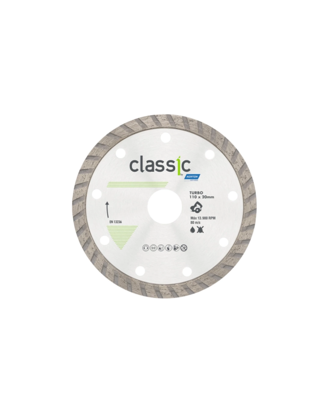 Disco de Corte Diamantado Turbo Classic 110x20mm - Norton