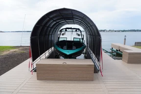 Residential boat dock and pier construction on Lake Conroe Texas lakefront home