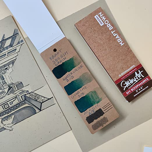 Thumbnail: 350gsm DIY Brown Kraft Bookmark Sketchpads/ Name Tags