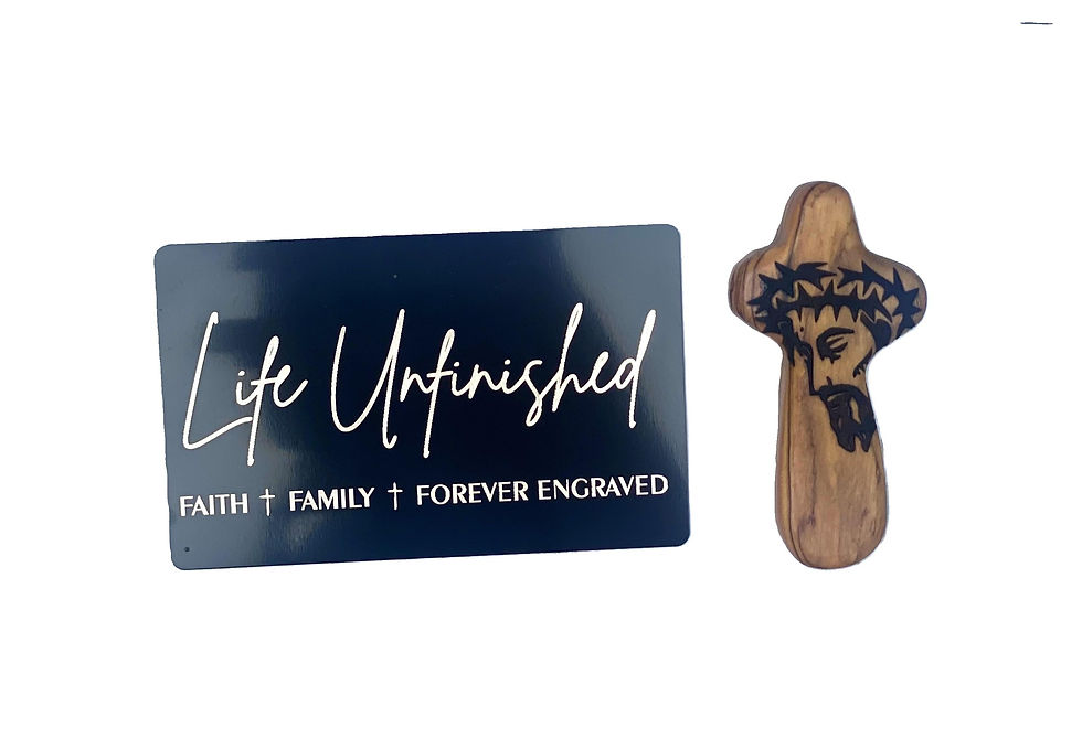 Thumbnail: Set of 3 Handheld Olive Wood Jesus Crosses