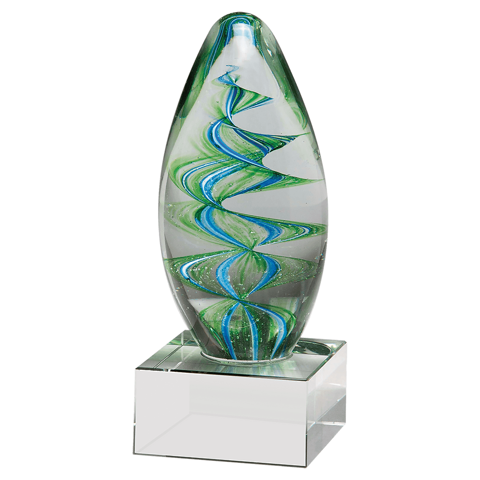 The Helix Horizon | Hand Blown Glass Award | 6.5"