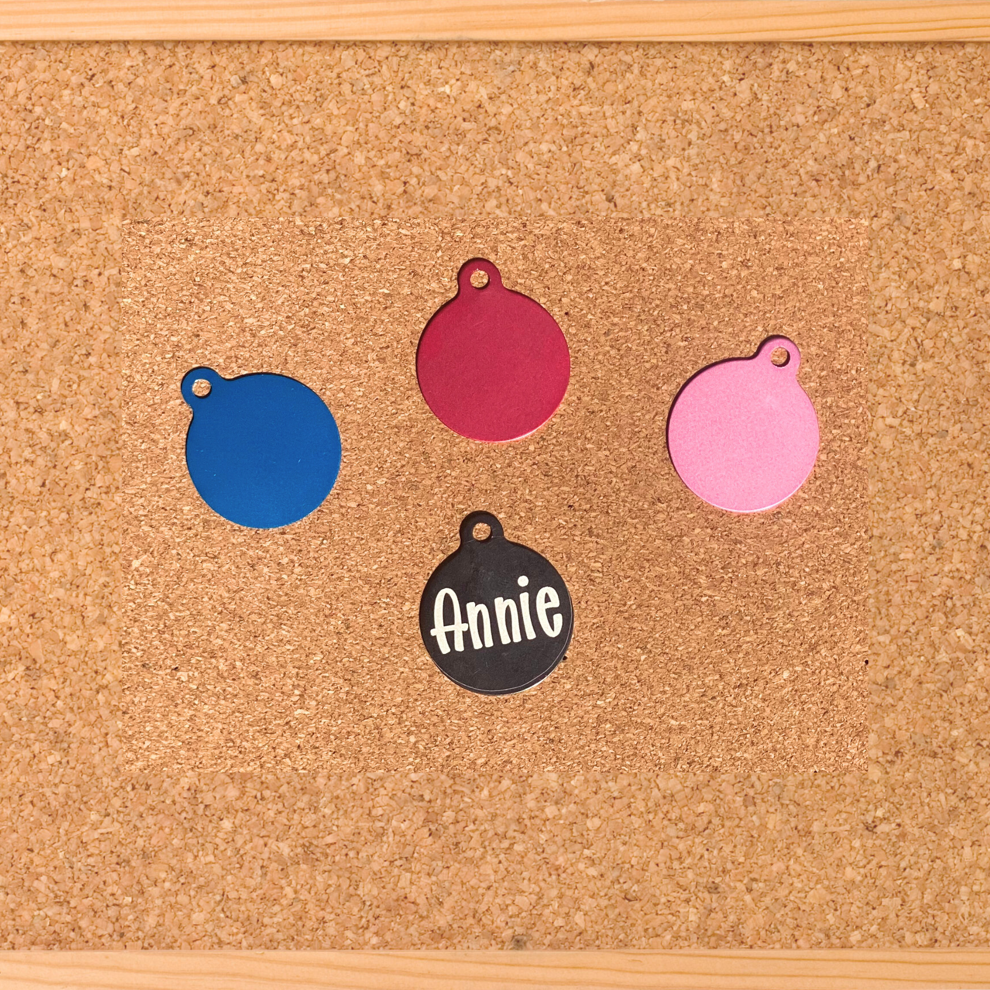 Custom Engraved Aluminum Pet Tags – Round Design