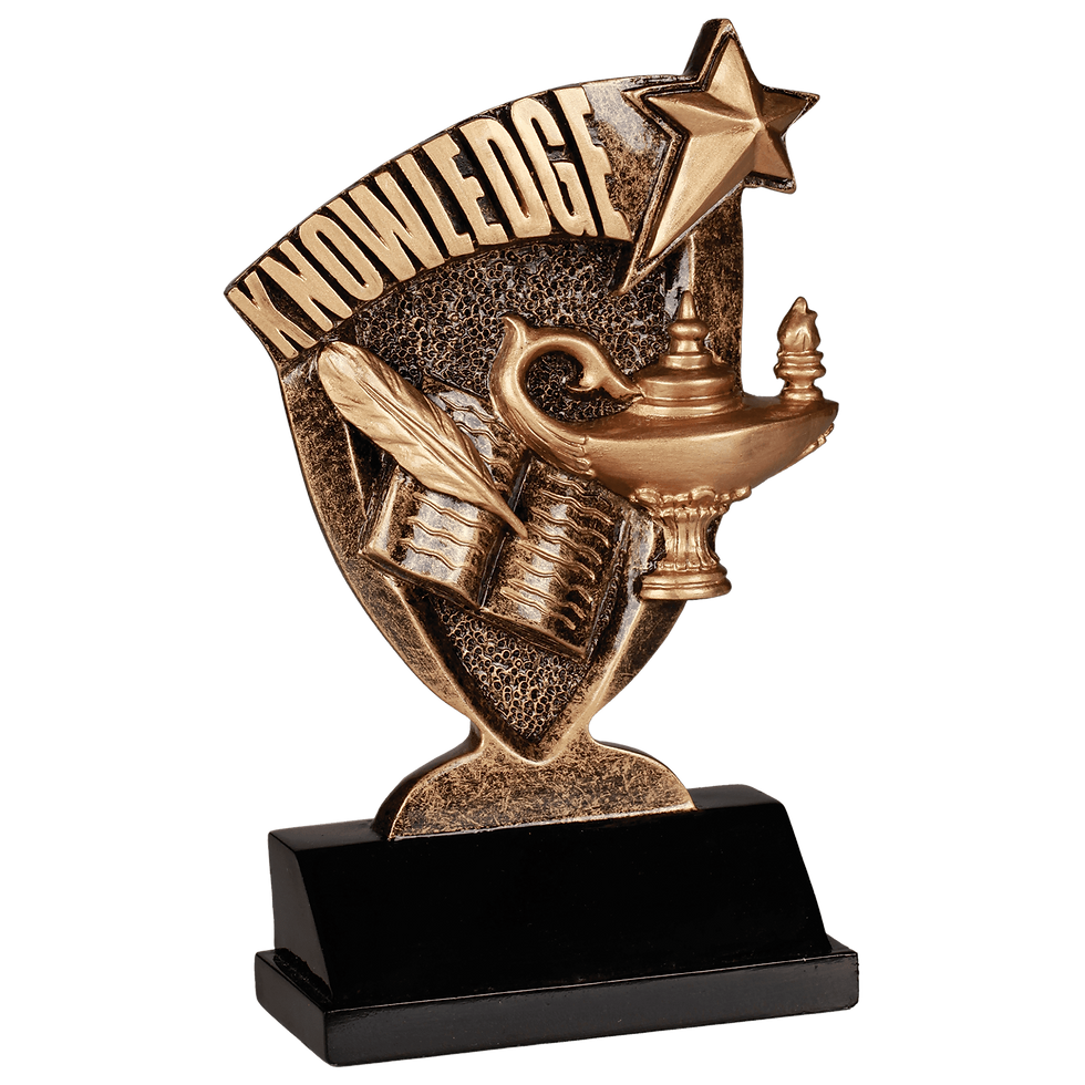 Broadcast Series | Bronze Lamp of Knowledge Trophy with Star Detail
