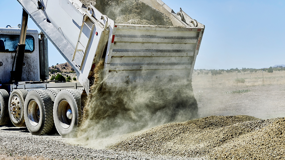 Dump trucking and gravel