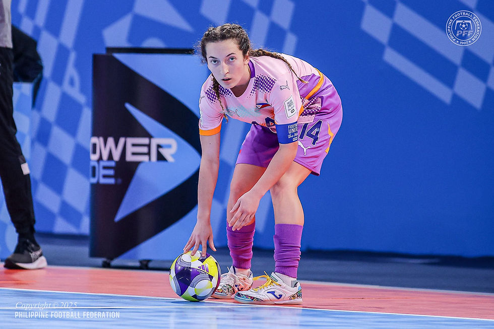 Pivot Isabella Flanigan in action for Filipina5's opening match against Poland in the 2025 FIFA Futsal Women's World Cup opener.