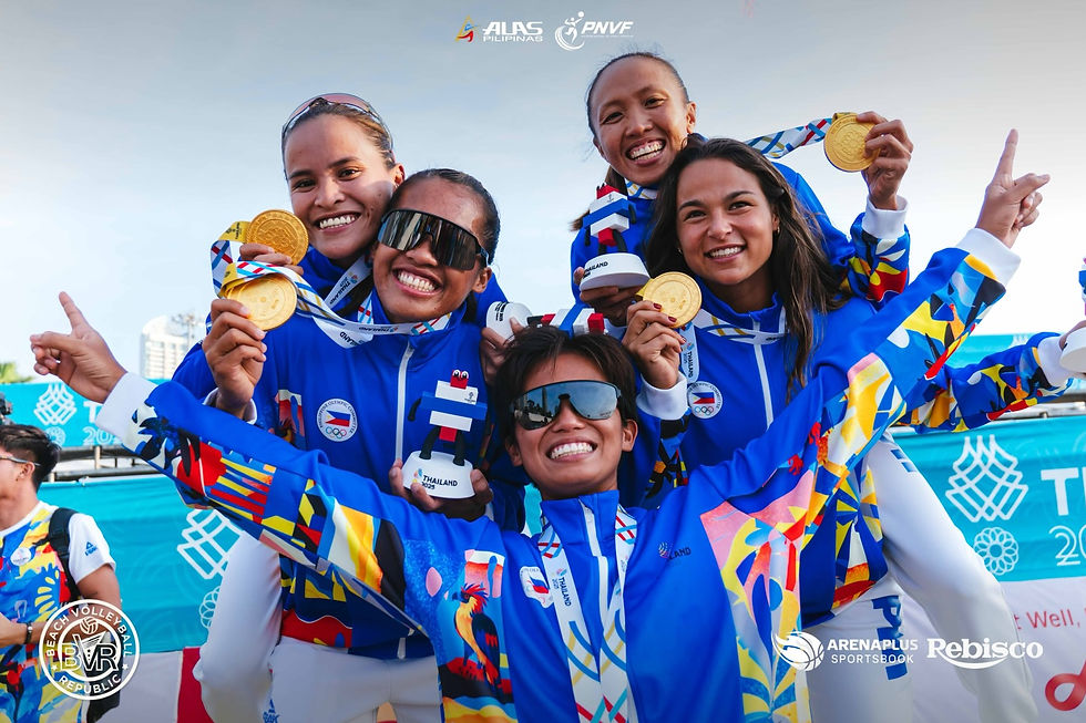 Alas Pilipinas women's beach volleyball team flaunted their historic gold medal in the 2025 Southeast Asian Games after ending Thailand's 22-year reign.