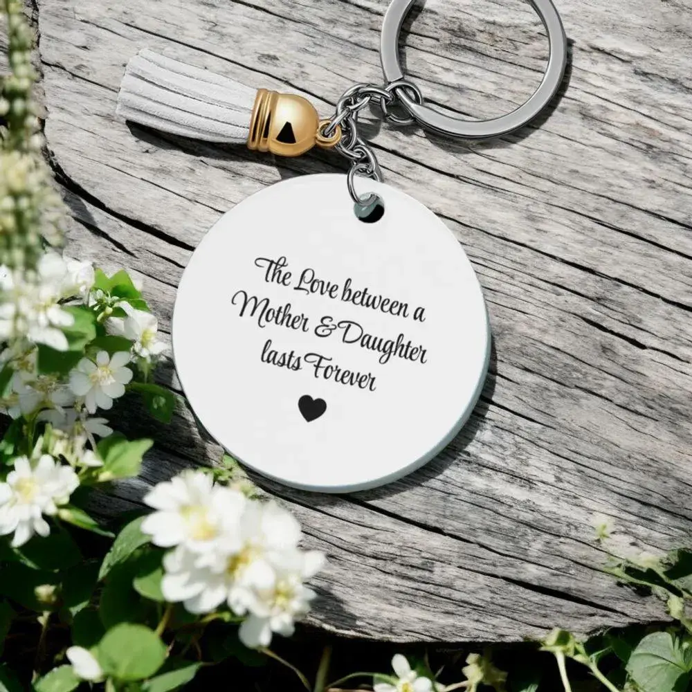 Round Acrylic Keychain with Tassel