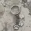 Thumbnail: Silver/White Dog Pawprint Keyring