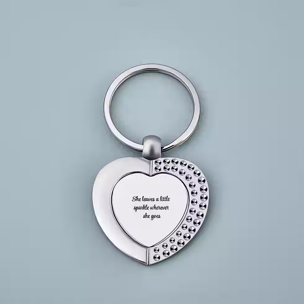 Heart Shaped Metal Keychain