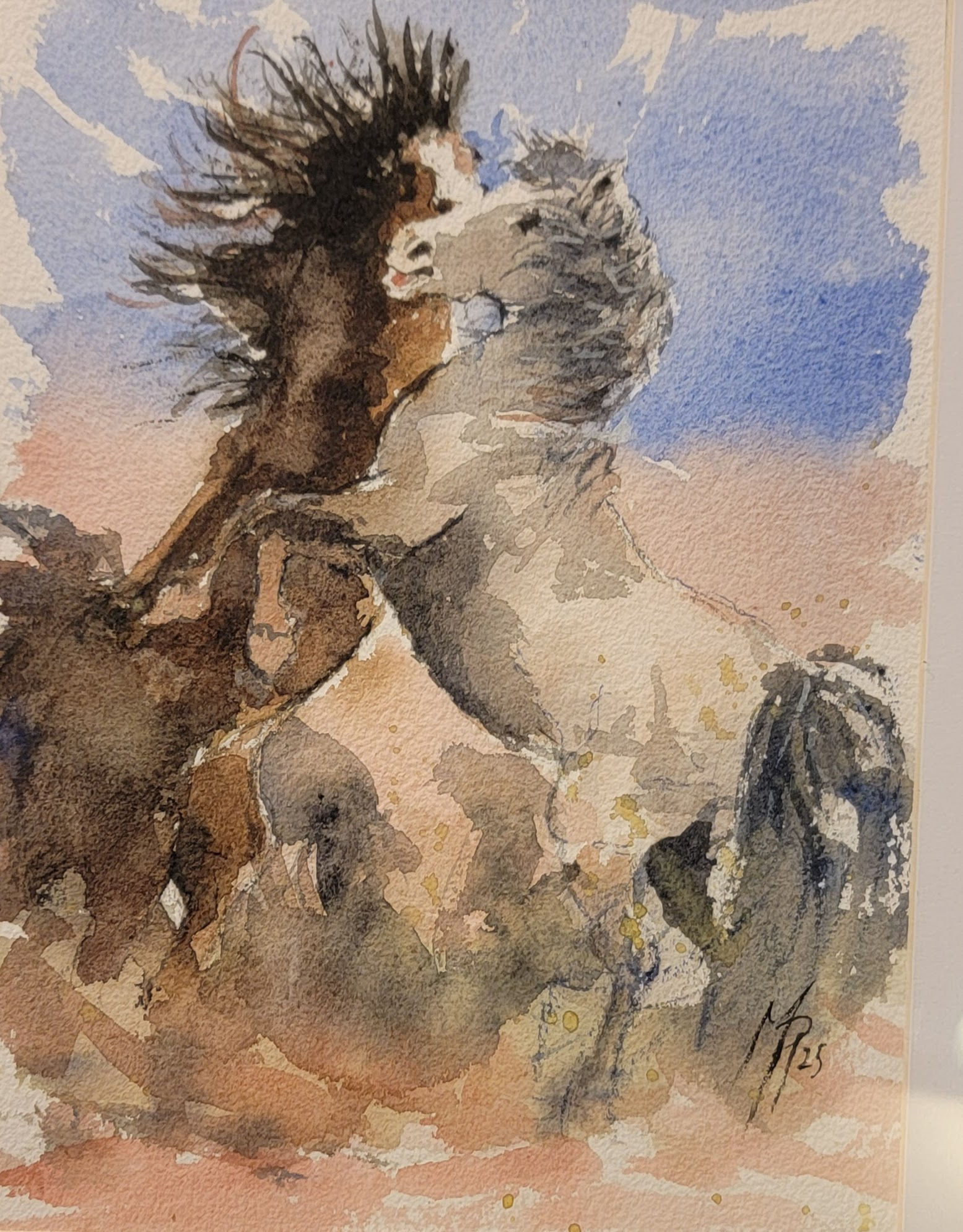 Chevaux sauvages (17x23)