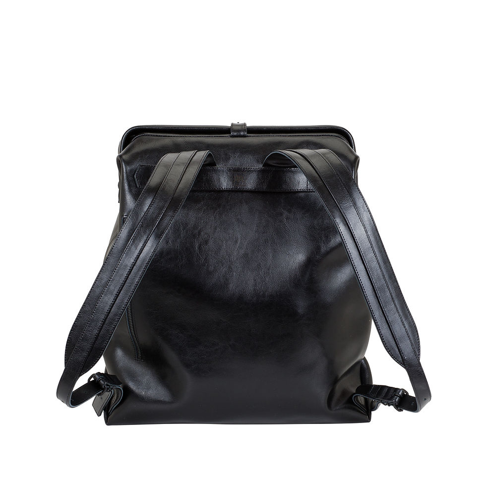 Thumbnail: Black Leather Backpack M