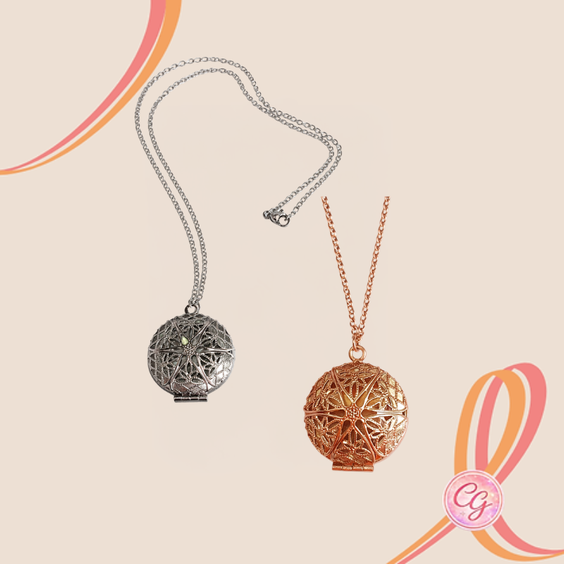 Miniatura: COLAR RELICARIO REDONDO MANDALA AÇO