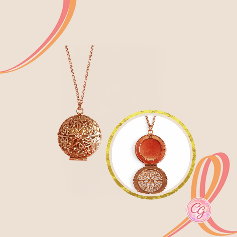 Miniatura: COLAR RELICARIO REDONDO MANDALA AÇO