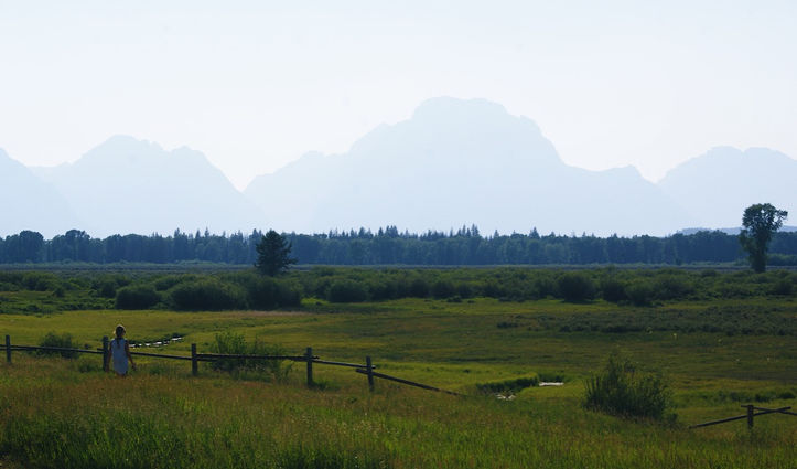 The Silhouette of the Grand Tetons, Wyoming