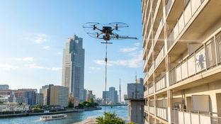 ホテル・高層ビルの外壁清掃向けドローン高圧洗浄!足場不要で最大120m対応 | 株式会社TRIPLE7