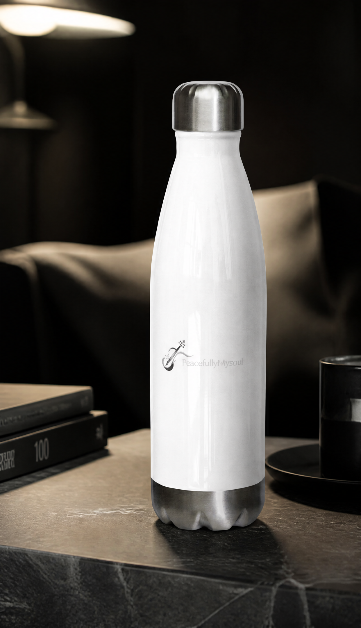 Midnight Steel Straw Bottle