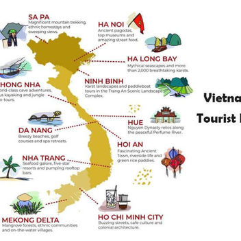 【ベトナム地図】旅行者のためのホーチミン市＆ハノイ完全ガイド｜ベトナムの土地勘をざっくり知りたい方へ