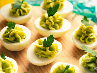 Guacamole Stuffed Eggs