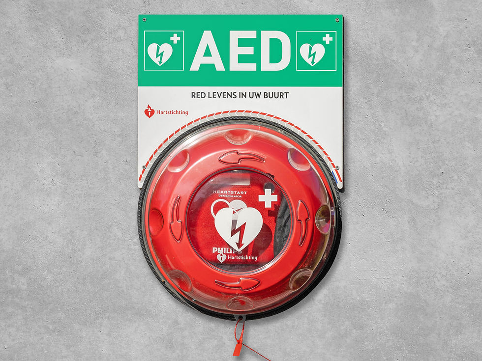 Overzicht AED-locaties bedrijvenpark Beverkoog
