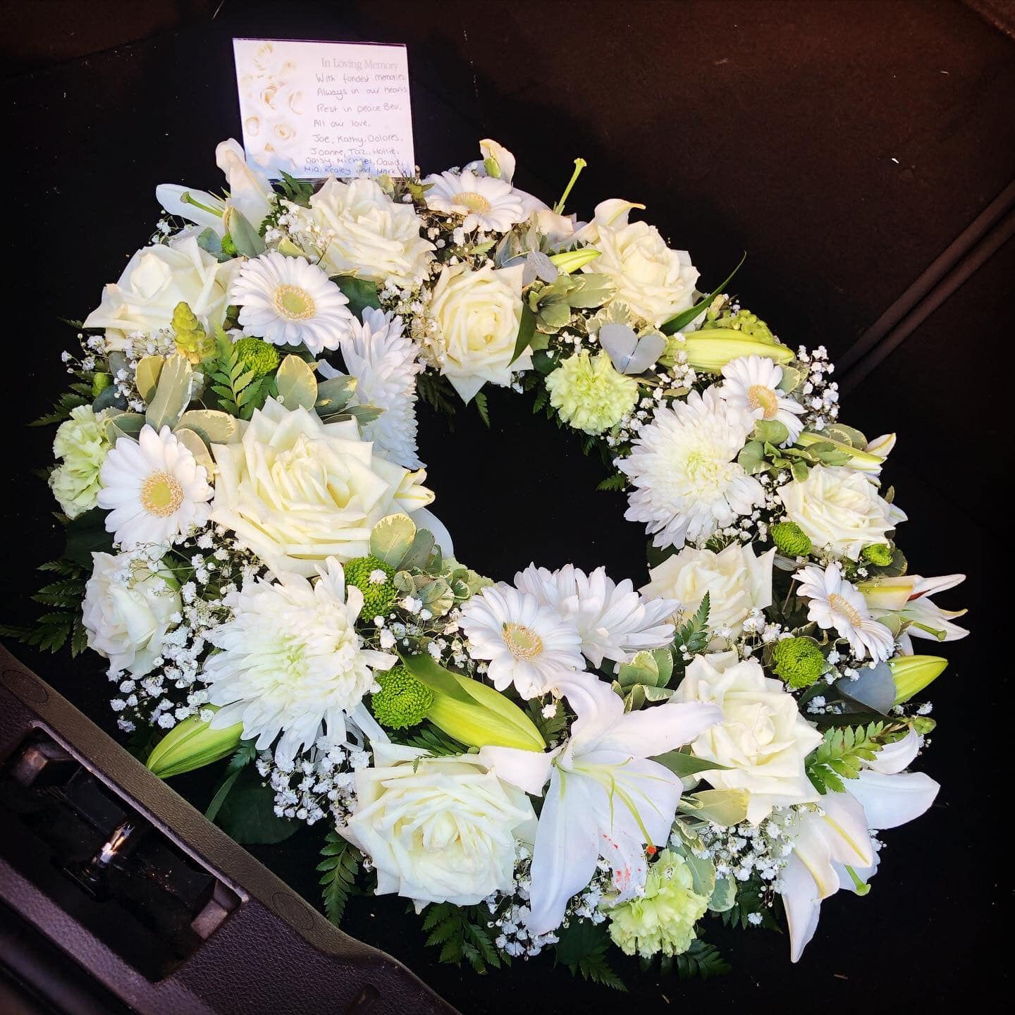 White Funeral Wreath, Southend-on-sea